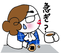 A working girl does not work easy. sticker #5452229