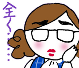 A working girl does not work easy. sticker #5452232