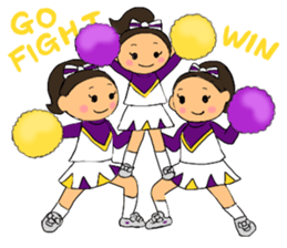 Cheerleader Sticker Purple uniform2 sticker #5453387