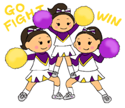 Cheerleader Sticker Purple uniform2 sticker #5453387