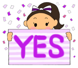 Cheerleader Sticker Purple uniform2 sticker #5453388
