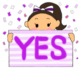 Cheerleader Sticker Purple uniform2 sticker #5453388