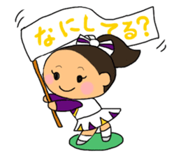 Cheerleader Sticker Purple uniform2 sticker #5453391