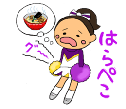 Cheerleader Sticker Purple uniform2 sticker #5453392