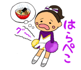 Cheerleader Sticker Purple uniform2 sticker #5453392