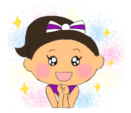 Cheerleader Sticker Purple uniform2 sticker #5453395