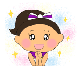 Cheerleader Sticker Purple uniform2 sticker #5453395
