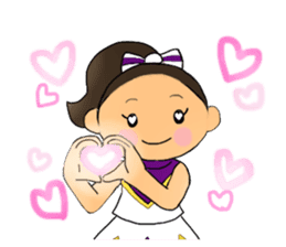 Cheerleader Sticker Purple uniform2 sticker #5453396