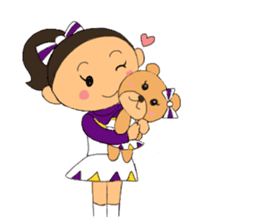 Cheerleader Sticker Purple uniform2 sticker #5453397
