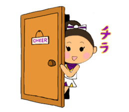 Cheerleader Sticker Purple uniform2 sticker #5453398