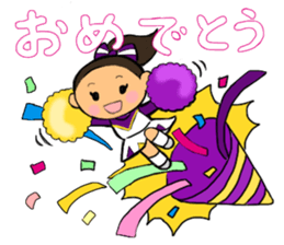 Cheerleader Sticker Purple uniform2 sticker #5453399