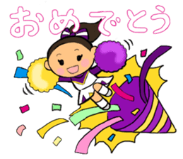 Cheerleader Sticker Purple uniform2 sticker #5453399