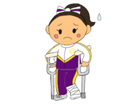 Cheerleader Sticker Purple uniform2 sticker #5453400