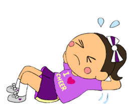 Cheerleader Sticker Purple uniform2 sticker #5453401
