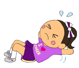 Cheerleader Sticker Purple uniform2 sticker #5453401
