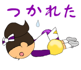 Cheerleader Sticker Purple uniform2 sticker #5453402