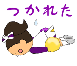 Cheerleader Sticker Purple uniform2 sticker #5453402