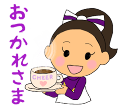 Cheerleader Sticker Purple uniform2 sticker #5453403
