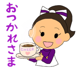 Cheerleader Sticker Purple uniform2 sticker #5453403