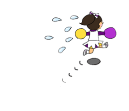 Cheerleader Sticker Purple uniform2 sticker #5453405