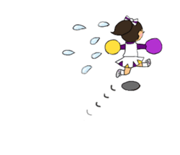 Cheerleader Sticker Purple uniform2 sticker #5453405