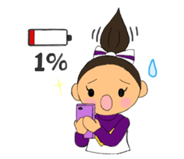 Cheerleader Sticker Purple uniform2 sticker #5453407