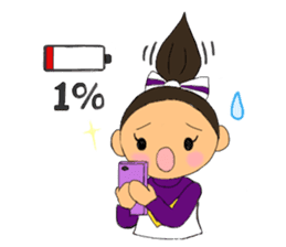 Cheerleader Sticker Purple uniform2 sticker #5453407
