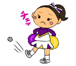 Cheerleader Sticker Purple uniform2 sticker #5453408