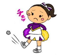 Cheerleader Sticker Purple uniform2 sticker #5453408