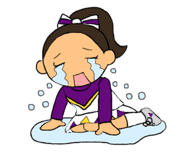 Cheerleader Sticker Purple uniform2 sticker #5453409