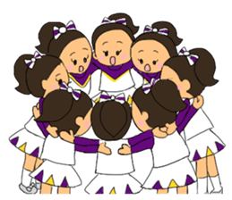 Cheerleader Sticker Purple uniform2 sticker #5453411