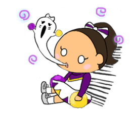 Cheerleader Sticker Purple uniform2 sticker #5453414