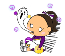 Cheerleader Sticker Purple uniform2 sticker #5453414