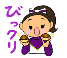Cheerleader Sticker Purple uniform2 sticker #5453418