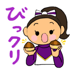 Cheerleader Sticker Purple uniform2 sticker #5453418