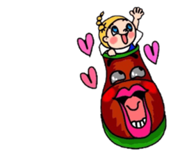 The rainboots and girl :D sticker #5455572