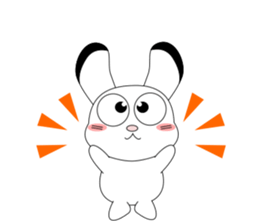 Always cheerful children rabbit sticker #5456940