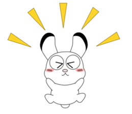 Always cheerful children rabbit sticker #5456949