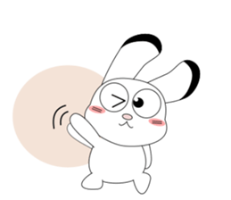 Always cheerful children rabbit sticker #5456950