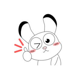 Always cheerful children rabbit sticker #5456951