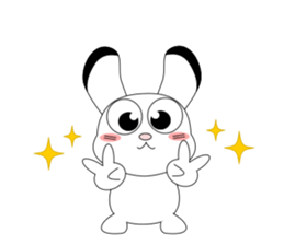 Always cheerful children rabbit sticker #5456956