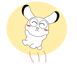 Always cheerful children rabbit sticker #5456960