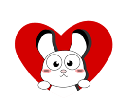 Always cheerful children rabbit sticker #5456962