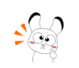 Always cheerful children rabbit sticker #5456964