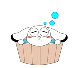 Always cheerful children rabbit sticker #5456965