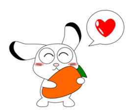 Always cheerful children rabbit sticker #5456967