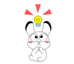 Always cheerful children rabbit sticker #5456970