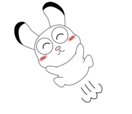 Always cheerful children rabbit sticker #5456973
