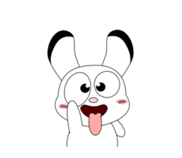 Always cheerful children rabbit sticker #5456975