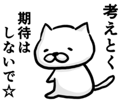 Cat always says one word too many w mate sticker #5458370